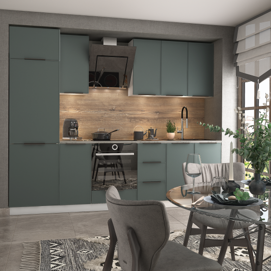 Фасад для кухонного шкафа Инта 39.7x102.1 см Delinia ID МДФ цвет зеленый