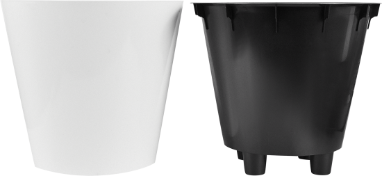 Горшок для цветов Ingreen London ø28 см v10.5 л пластик цвет белый жасмин