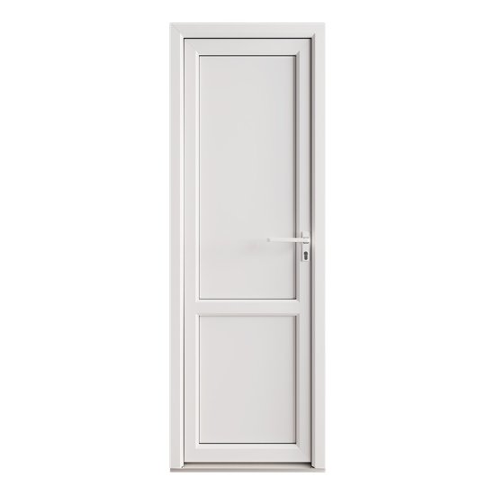 Металлопластиковая дверь VEKA 2050х600 мм алюминиевый порог белая правая глухая