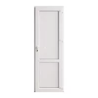 Металлопластиковая дверь VEKA 2050х800 мм алюминиевый порог белая правая глухая