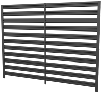 Забор-жалюзи Горизонт 2x2.5 м цвет графит