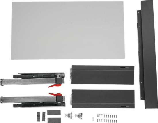 Ящик выдвижной Flowbox 60x10.4x30 см сталь/ЛДСП цвет антрацит