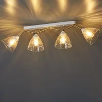 Люстра потолочная Comfi Tata 4 лампы 12 м² цвет белый