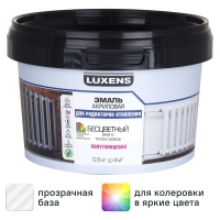Эмаль для радиатора Luxens полуглянцевая цвет прозрачный база C 0.5 кг