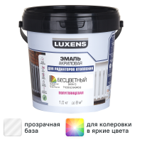 Эмаль для радиатора Luxens полуглянцевая цвет прозрачный база C 1 кг