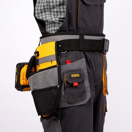 Сумка поясная для инструментов Denzel с ремнем 4 отделения