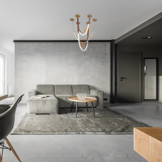 Светильник подвесной светодиодный Liani FR5470PL-L68B 25 м² цвет коричнево-золотой