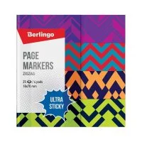 Флажки-закладки Berlingo ultra sticky zigzag
