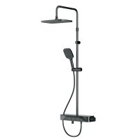 Душевая система AM.PM Func с верхним душем с лейкой со смесителем черная (F078F722)