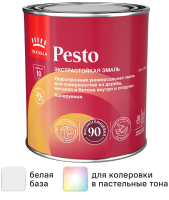 Эмаль универсальная стойкая Tikkurila Pesto 90 База A белая глянцевая 0.9 л