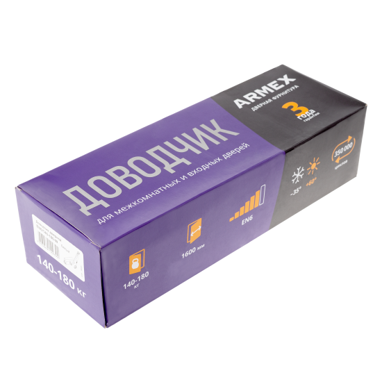 Доводчик дверной Armex EN6 140-180 кг цвет серебро