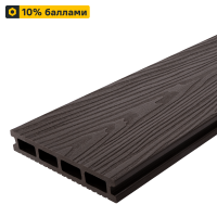 Террасная доска ДПК T-Decks цвет Венге 150x25x4000 мм двусторонняя вельвет/структура древесины 0.6 м²