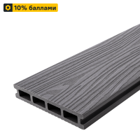 Террасная доска ДПК T-Decks цвет Серый 150x25x4000 мм двусторонняя вельвет/структура древесины 0.6 м²