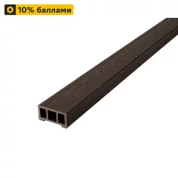 Профиль перил прямой ДПК T-Decks цвет Венге 45x90x3000 мм