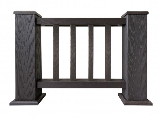 Профиль перил прямой ДПК T-Decks цвет Венге 45x90x3000 мм