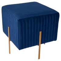Пуф велюр синий 40 x 42 см