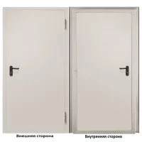 Дверь противопожарная Промет ДП-EIS-60 глухая правая серый RAL 7035 850х2050 мм