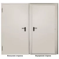 Дверь противопожарная Промет ДП-EIS-60 глухая левая серый RAL 7035 850х2050 мм