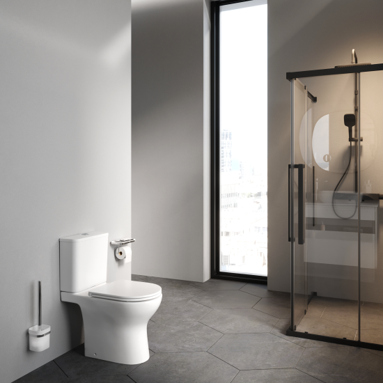 Унитаз-компакт AM.PM Fresh 2.0 Tornado C8B8900LMSC безободковый сиденье с микролифтом двойной смыв