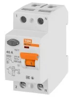 УЗО TDM Electric ВД1-63S 2Р 40 А 300 мА 6 кА AC