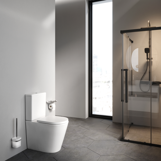 Унитаз-компакт AM.PM Flash C9H8600LMSC безободковый сиденье с микролифтом двойной смыв