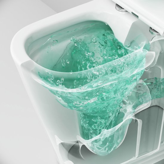 Унитаз-компакт AM.PM Flash C9H8600LMSC безободковый сиденье с микролифтом двойной смыв