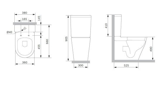 Унитаз-компакт AM.PM Flash C9H8600LMSC безободковый сиденье с микролифтом двойной смыв