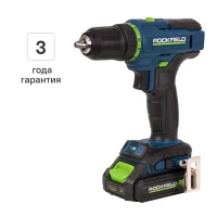 Дрель-шуруповерт аккумуляторная Rockfield RF2002K, 20 В Li-ion 2x2 Ач