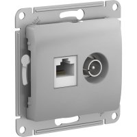 Двойная тв компьютерная розетка Systeme Electric Glossa