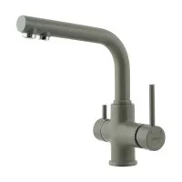 Смеситель для кухни Lemark COMFORT с подключением к фильтру питьевой воды, цвет: серый шёлк