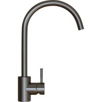 Смеситель для кухни MIXLINE 35k MLSS-0303BL трубчатый излив, ЧЕРНЫЙ ГРАФИТ