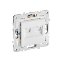 Компьютерная розетка IEK SKANDY двойная RJ45 кат.5E SK-K03W арктический белый