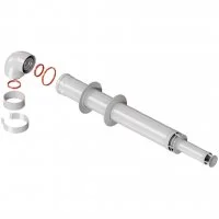 Комплект дымохода Rommer антилёд 60/100 - 1220мм хомут в комплекте RCA-6010-211220
