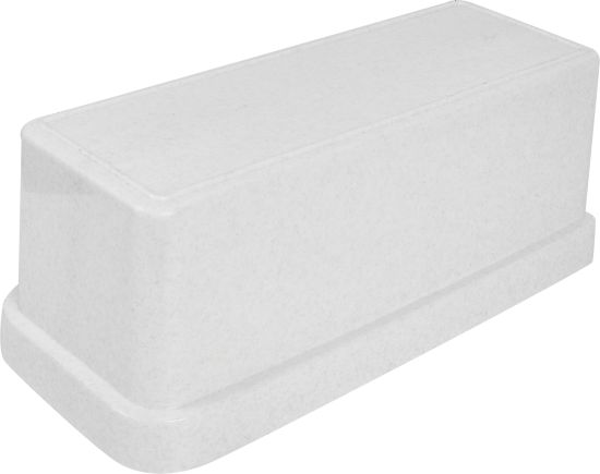 Ящик балконный Эко 40x17x15 см v7 л пластик белый гранит