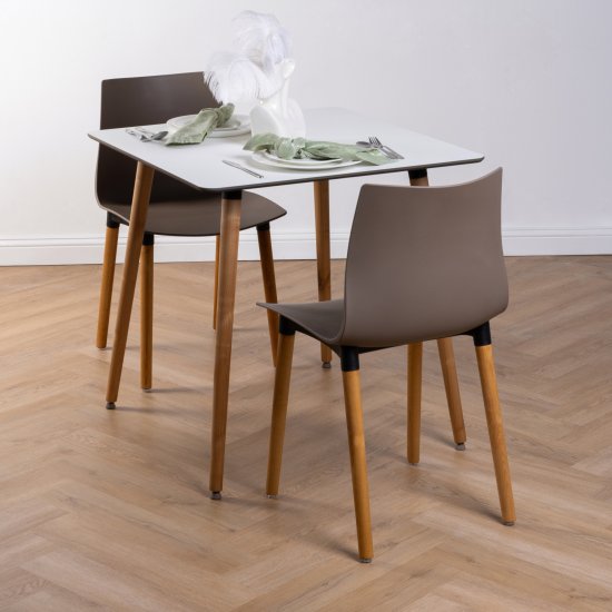 Стул Brados 45x80x48 см каркас дерево/пластик спинка полипропилен цвет топо