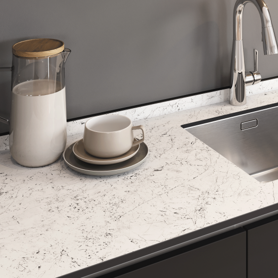 Столешница кухонная Slotex Абетоне 300x60x1.6 см HPL-пластик цвет серо-белый