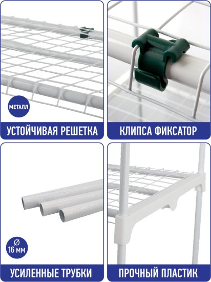 Балконная теплица Маргарита металл/пластик 705x82 мм цвет белый