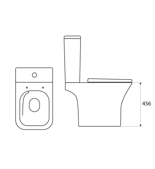 Унитаз-компакт Teymi Nura XL Tornado безободковый сиденье с микролифтом двойной смыв