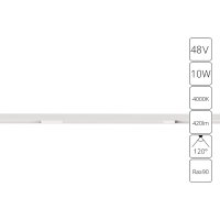 Трековый светильник линейный светодиодный Arte Lamp Optima 10 Вт магнитный 2 м² цвет белый