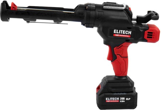 Пистолет аккумуляторный для герметика и монтажного клея Elitech HD CCG 20SL6, 20 В Li-Ion 4 Ач