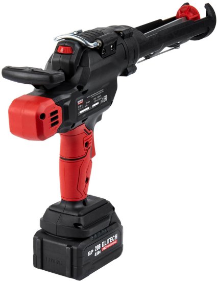 Пистолет аккумуляторный для герметика и монтажного клея Elitech HD CCG 20SL6, 20 В Li-Ion 4 Ач