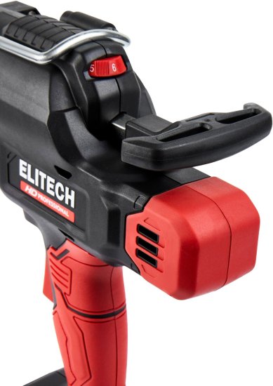 Пистолет аккумуляторный для герметика и монтажного клея Elitech HD CCG 20SL6, 20 В Li-Ion 4 Ач