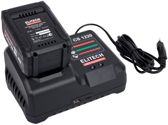 Пистолет аккумуляторный для герметика и монтажного клея Elitech HD CCG 20SL6, 20 В Li-Ion 4 Ач