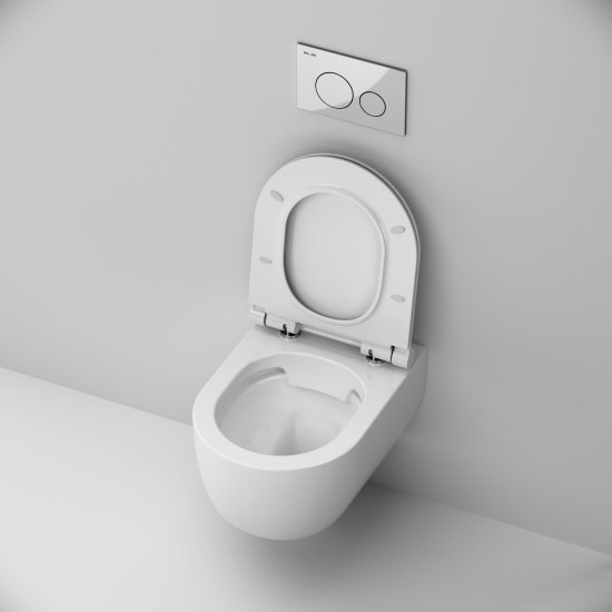 Комплект инсталляция с унитазом AM.PM Pulse Flashclean IS3LM0151.9P1702 безободковый с микролифтом клавиша цвет хром