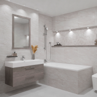 Плитка настенная Azori Portu Perla 31.5x63 см 1.79 м² матовая цвет серый