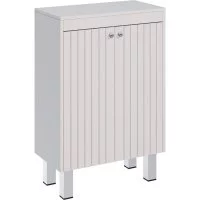 Шкаф Lemark ROMANCE 60 см, подвесной/напольный, с откидной корзиной для белья, цвет корпуса, фасада: белый гляне