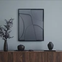 Декоративное панно Абстракция полистирол черный 40x50 см