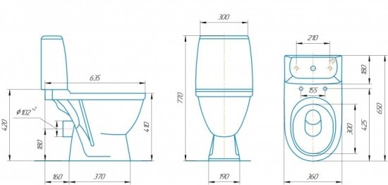 Унитаз-компакт Rosa Сенатор двойной смыв цвет белый