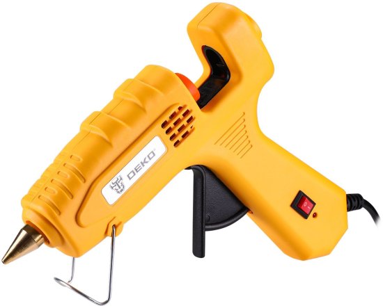 Пистолет клеевой Deko GG-120, 120 Вт, для стержней 11 мм, комплект 10 шт.