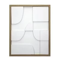 Декоративное панно Геометрия полистирол белый 40x50 см